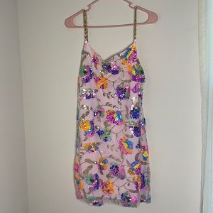Sequin Floral Dress